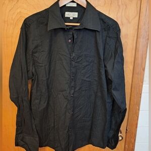 Eighty Eight Men's Black Stripped Shirt
